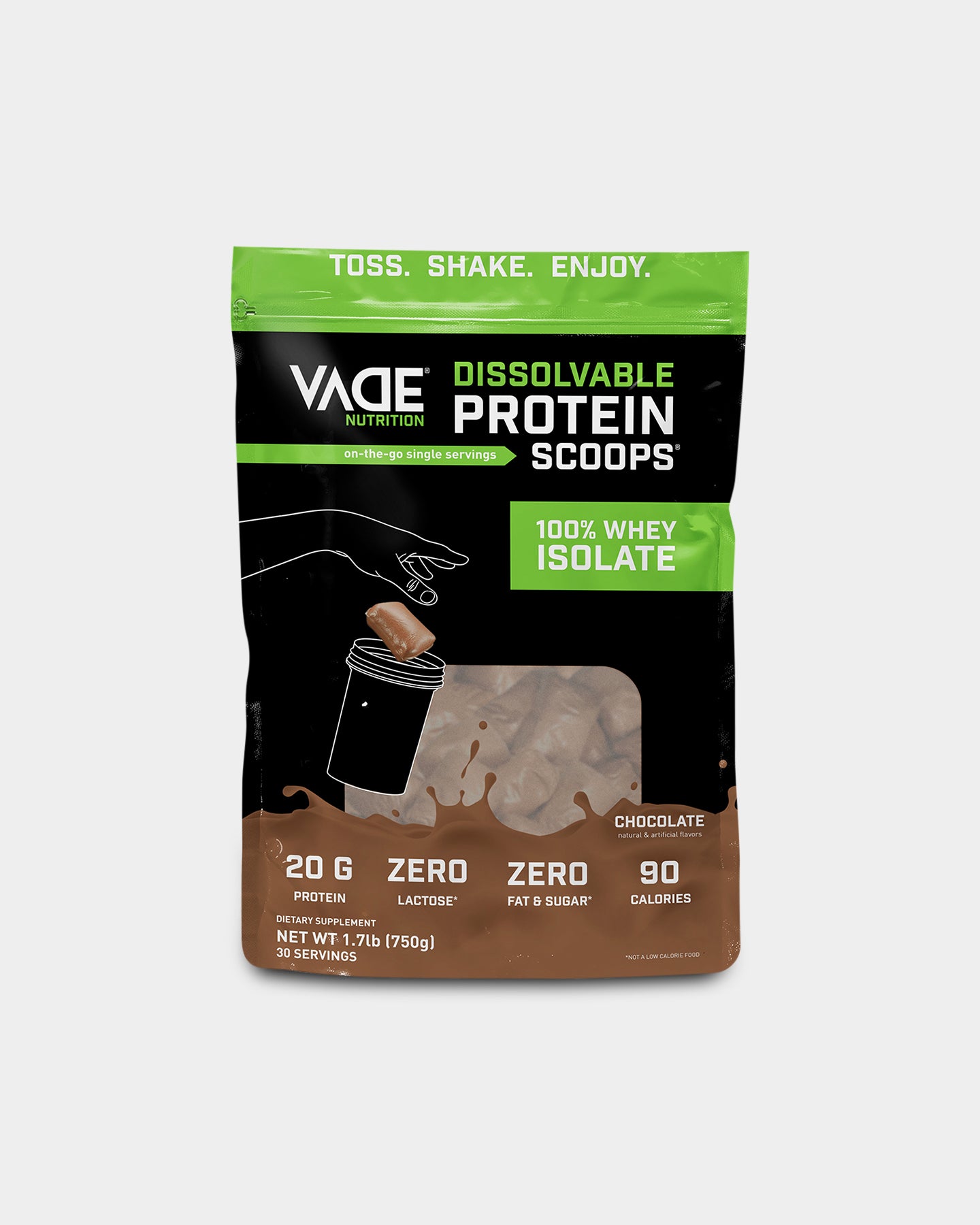 VADE Nutrition 100% Whey Isolate Dissolvable Protein Scoops